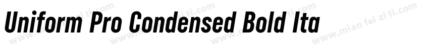 Uniform Pro Condensed Bold Italic字体转换